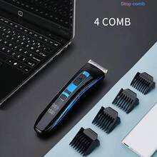 Men's Hair Clipper, Cordless Hair Clipper, USB Electric Hair Clipper, Men's Beard Trimmer, Rechargeable Hair Clipper, Men's Rechargeable Professional Hair Clipper - Including LED Display Screen - Perfect Father's Day Gift - Multicolor - View 6