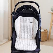 Baby Stroller Seat Cushion Pattern Print Seat Mattress Pad For Carriage,Bassinet Pram - White - View 5