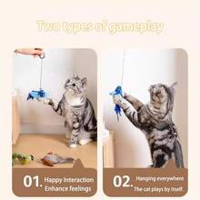 Juguete para gato - Pájaro con alas que aletean con sonidos realistas de pájaro, juguete para gato activado por tacto, juguete interactivo para ejercicio de gatos, adecuado para todas las razas de gatos, autoentretenemiento, alivio del aburrimiento - Multicolor - Ver 8