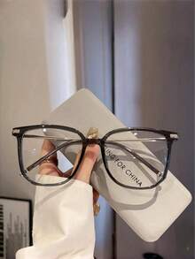 男女通用时尚休闲优雅大框金属眼镜，赏心悦目 - 無色 - 查看 8