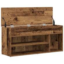 vidaXL Schuhbank Im Altholz-Look, 102x30,5x45 Cm, Holzwerkstoff - Yellow - View 8