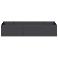 vidaXL Pflanzgefäß Schwarz 200 X 80 X 40 Cm Stahl - Schwarz - Übersicht 4