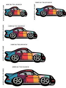 1 pieza Alfombra de coche de terciopelo multicolor asimétrica, suave y absorbente, felpudo de entrada del hogar, decoración del hogar, decoración de fiesta, decoración navideña