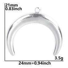 2pcs Heart Lock & Crescent Moon Pendant, 304 Stainless Steel Charm Jewelry Making Supplies, Witch Heart Moon Pendant, DIY Necklace, Keychain, Earrings, Bracelet Decoration, 18k Plated PVD, Unisex