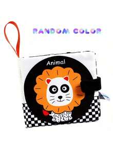 柔软布书婴儿书籍布书适合婴儿幼儿，高对比度黑白皱纹可水洗早期教育礼物