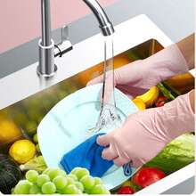 30 Stücke hellrosa Einweg-Nitrilhandschuhe, puderfrei, latexfrei, Mehrzweck-Einweghandschuhe