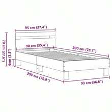 Bettgestell Artisan-Eiche 90 x 200 cm Holzwerkstoff-XY238095