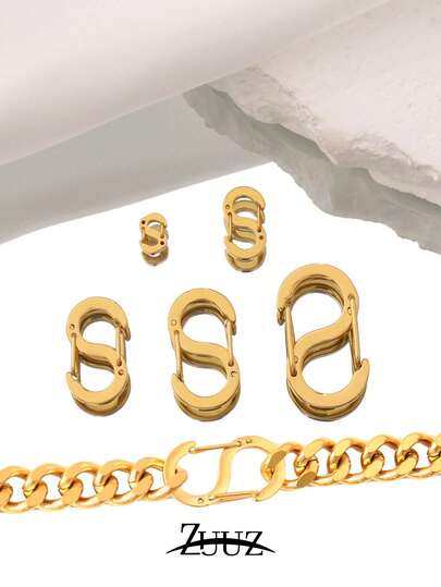 2pcs/Set Stainless Steel S-Shaped Connector, Pendant Clasp, Jewelry Connector, DIY Jewelry Making Supplies