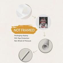 1 pièce Affiche de film "Le monde est à toi" Peinture de Tony Montana Impression sur canevas Décoration murale pour le salon Décoration de la maison