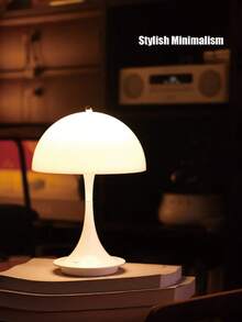 Luminária de mesa decorativa LED laranja para quarto, sala de estar, presente de aniversário, restaurante, iluminação decorativa para escritório, toque com 3 cores de mudança de luz, recarregável para acampamento ao ar livre, fácil de transportar.