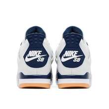 Nike SB X Air Jordan 4 Retro 'Navy' Retro Basketball Shoes Men's Sneaker DR5415-100 Zapatos De Hombre - Blue and White - View 4