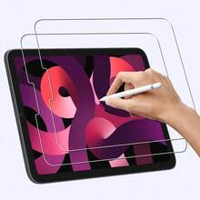 ZYSHI 2片装高清钢化玻璃屏幕保护膜，兼容iPad，生日/家庭/朋友礼物，iPad屏幕保护膜，iPad配件，防水，防震，防刮，防指纹，全覆盖，圣诞节和万圣节屏幕保护膜礼盒套装 - 無色 - 查看 4
