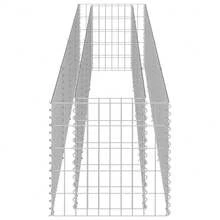 vidaXL Gabionen-Hochbeet aus verzinktem Stahl 360 x 50 x 50 cm - Silber - Übersicht 6