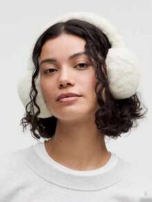 1 件冬季耳套，带仿兔毛，保暖内衬可折叠耳罩，防风可折叠耳罩冬季配饰 - 彩色 - 查看 6