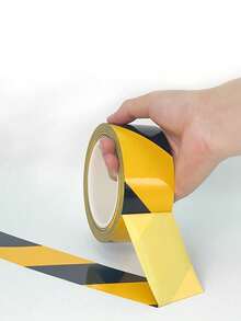 Cinta de precaución negra y amarilla de PVC, cinta de marcado de línea de cebra, cinta de marcado de piso, marcado de posicionamiento de taller, indicador de