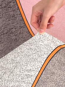 1pc Modern Geometric Pattern Digital Print Removable & Washable Elastic Milk Silk Curved Shell Chair Cover, Suitable For All Seasons