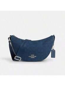 Coach 29 Pace Borsa hobo carina in pelle, borsa a tracolla per donna, borsa a spalla con chiusura lampo superiore, borsa casual a tracolla regolabile per signora, blu