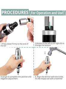 Juego de destornilladores de impacto de 13 piezas en caja de hierro - Plateado - Ver 2