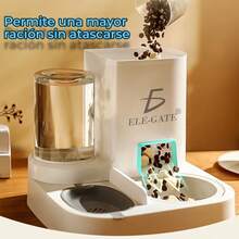 ELE-GATE Alimentador Automático 2 en 1 para Mascotas – Dispensador de Agua y Croquetas - Multicolor - Ver 3