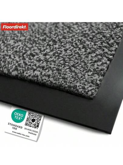 Floordirekt Rhine Dirt Trapper Doormat, Washable Heavy Duty Doormat Non Slip Backing, Entrance Areas Black, 90 Cm 120 view 5