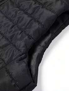 Herren Outdoor Baumwolle Wattierte Weste Jacke, Lässiger koreanischer Stil Winterweste - Schwarz - Übersicht 4