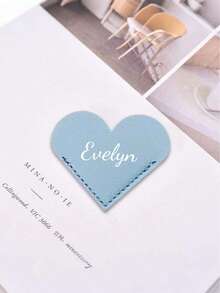 1 pieza Marcapáginas de cuero personalizado con nombre, Marcapáginas de corazón de cuero personalizado, Marcapáginas de corazón, Marcapáginas de corazón para parejas, Regalo de corazón personalizado, Marcapáginas de corazón de cuero personalizado, Regalo para lectores, Accesorio de libros, Regalo de libros para parejas - Multicolor - Ver 10