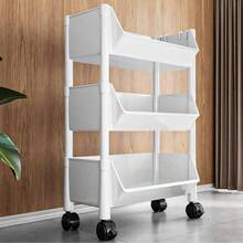 1 件多层滚动推车 - 轻便 - 非常适合在客厅或浴室存放零食和杂物 - 白色 - 查看 7