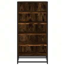 vidaXL Schuhschrank Aus Räuchereiche 48x38x97,5 Cm Holzwerkstoff - Gelb - Übersicht 4