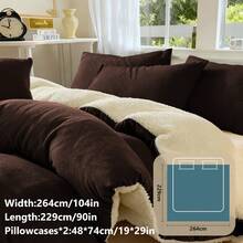 2/3pcs Duvet Cover Set, Winter Warm, Ultra-Soft, Fluffy, Crystal Velvet, Anti-Static, Skin-Friendly, Fade-Resistant, Fits Twin/Full/Queen/King Size, Machine Washable For Bedroom Home And Student Dorm, Luxury Bedding Set, Autumn Decor, Winter Decor