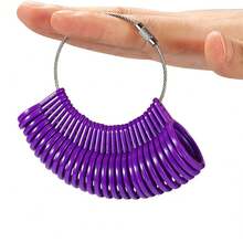 2Set (2pcs/Set)Ring Measurement Tools Sizing Gauges Belt Mandrel Stick Sizer Set Kit UK - Purple - View 6