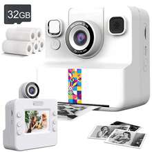 Máy ảnh kỹ thuật số cầm tay in tức thì với ống kính selfie xoay 180° | In, chia sẻ và trang trí tức thì với giấy tích hợp | Màn hình LCD 2,4", độ phân giải HD 1080P, hiệu ứng âm nhạc và âm thanh | Phụ kiện du lịch và tiệc tùng vui nhộn và sáng tạo | Làm quà tặng (Hồng/Xanh dương/Tím), Pin sạc 1300mAh thích hợp làm quà tặng du lịch, tiệc tùng, sinh nhật, Giáng sinh và năm mới - ZSK-Nhiều màu - Xem 15