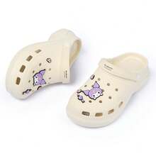 Miniso Kuromi Women's Fashion Cute Thick Midsole Clog Slippers - White - View 2