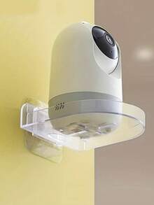 1 件迷你免打孔安防监控摄像头支架家用自粘式免钻固定器无痕壁挂支架新品 - 彩色 - 查看 1