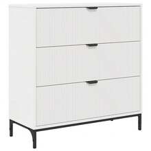 vidaXL Sideboard Mit Schubladen Weiß 79,5 X 33 X 82 Cm Holzwerkstoff - Weiss - Übersicht 2