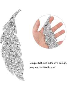 EstiloParches Adhesivos Para Planchar En Forma De La Hoja, 5 Piezas Parche Adhesivo Con Diamantes De ImitacióN Adornos Parche Para Ropa Jeans DecoracióN De ReparacióN (Oro)VersióN Mejorada - Pago - Ver 4