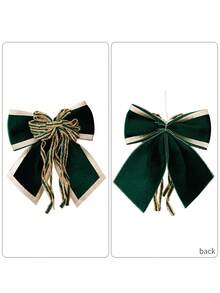 Laço de veludo dourado de alta qualidade para decoração de Natal. Ideal para decorar presentes de Natal, árvores de Natal e ambientes internos. Perfeito para decorar sua casa no inverno.