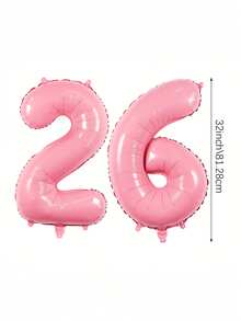 2件 32英吋粉色數字氣球，適用於生日派對、生日慶祝裝飾、儀式、週年紀念、派對裝飾、嬰兒洗禮、拍照、家庭聚會、新年 - 彩色 - 查看 23