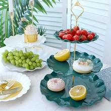 3 Tier Cupcake Stand Holder Plastic Cake Rack Suitable For Paper Cupcakes, Donuts, Fruit Trays - Multicolor - View 5