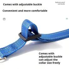 Cuerda de tracción reflectante de nailon para perros pequeños y medianos, con hebilla de ajustable para el automóvil