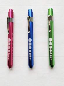 2pcs/3pcs Medical Pen Light, Reusable LED Medical Pen Flashlight With Pupil Scale Measuring Tape And Ruler For Nursing Students, White Light, Warm Light For Nurses, Students, Doctors Daily Use Pocket Nurse Aluminum Pen Light ,Dry Battery Power Supply(Batteries Not Included),Birthday Gifts, Graduation Season Gifts