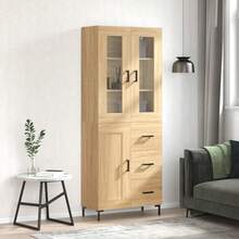 vidaXL Highboard in rovere Sonoma 69,5x34x180 cm, in legno composito