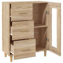 vidaXL Sideboard Sonoma-Eiche 69,5x34x90 Cm Holzwerkstoff - Yellow - View 8