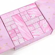 2025 Advent Calendar, 24-Day Advent Countdown Gift Box, Refillable Christmas Advent Calendar Gift Box For Gift Wrapping And Christmas Decoration (Pink, Unassembled)
