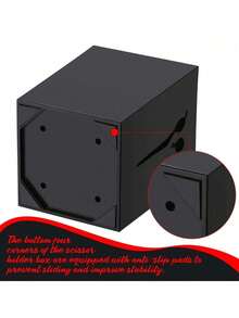 1 cutie neagră multifuncțională pentru foarfece, cutie de depozitare pentru foarfece rezistentă la zgârieturi pentru saloane, organizator de birou pentru foarfece și piepteni, păr, călătorie, produse pentru păr, instrumente pentru păr, articole pentru păr, frizerie, accesorii pentru frizerie, frizerie, echipamente de coafură - Multicolor - Vizualizare 5