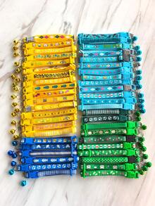 Random 10 Pieces Set, Pet Dog Bandana, Dog Tricot, Printing, Multiple Colours, Universal For Dogs And Cats - Multicolor - View 7