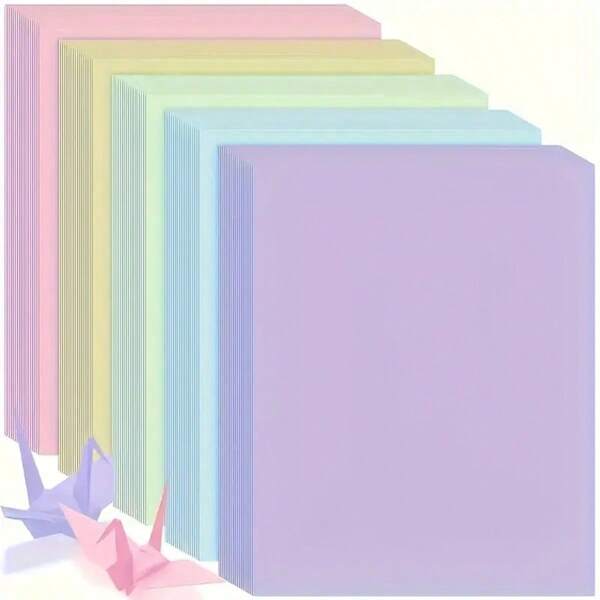 Thick Cardboard Paper - Heavy-Duty Handmade Paper, Suitable For Scrapbooking, Card Making, Birthday Party Decoration, School Projects - Bright Light Colors, Perfect For Handmade Crafts, Invitation Letters, Gift Packaging - Compatible With Laser And Ink Printers, Scrapbooking Supplies, Multifunctional Handmade Crafts, Smooth Texture, Handmade Enthusiasts, Invitation Letter Making, High-Quality Cardboard, Handmade, Paper