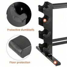 Compact Dumbbell Rack Heavy Duty Dumbbell Rack Dumbbell Rack Weight Storage Rack Compact Gym Storage Rack Kettlebell Rack Multi-Tier Weight Rack Home Fitness Racks - สีดำ - ดู 7