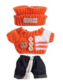 1/2 Set Fashion Doll Clothes, Suitable For 6.69 Inch Dolls (Doll Not Included), Hand-Knitted Outfit Including Bucket Hat, Sweater And Pants Or Skirt, DIY Fashionable And Fun Accessories, Cute Doll Accessories For Play And Display, Great For Birthday, Anniversary And Holiday Gifts (Shoes And Doll Not Included) - Multicolor - View 22
