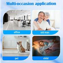 1个2K高清3MP无线WiFi安防摄像头，智能家居安防摄像头，宠物摄像头，婴儿监视器，保姆摄像头，家用摄像头，房间摄像头，室外监控摄像头，360°旋转/90°倾斜/变焦，手机远程控制，多人共享，双向语音，彩色夜视，移动侦测，推送通知，支持SD卡/云存储，回放功能，安装简便，家用/办公安防摄像头 - 彩色 - 查看 10