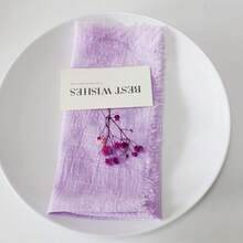 6/24 Pieces Solid Color Tassel Napkins Cloth Viscose 42*42cm/16.5inch Soft And Durable New Year's Eve Party Valentine's Day Casual Lunch At Home Cocktail Receptions Housewarming Pet-Friendly Meal Times Rustic Weddings Baby Showers Breakfast